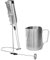 Ozeri Deluxe Milk Frother and 12 oz Frothing Pitcher in Stainless Steel, with Extra Whisk Attachment