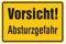 Buddel Bini Qualitäts - Aluminium Schild Vorsicht Absturzgefahr 200x300 mm geprägtes Aluschild 0,6 mm Alu