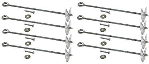 Gartenwelt Riegelsberger Bodenanker Set aus Stahl verzinkt Grundanker zum Eindrehen Erdanker 60 cm, 8 Stück