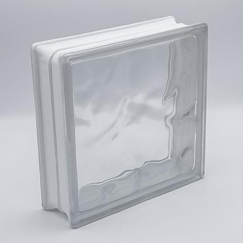 Basic Glasbaustein Wolke klar glänzend 24x24x8 cm - 4 Stück