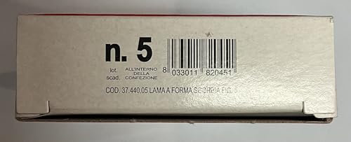 Lame Sgorbie ProfessionaliExtra Qualità Inox, misura 5 mm, Scatola 12 pz.