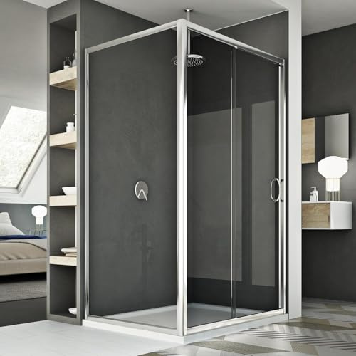 Idralite Replay Duo 1 Tür Duschkabine 130x75 cm H185 Klarglas