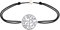 LES POULETTES BIJOUX - Bracelet Lien Arbre de Vie Argent 925 - Noir