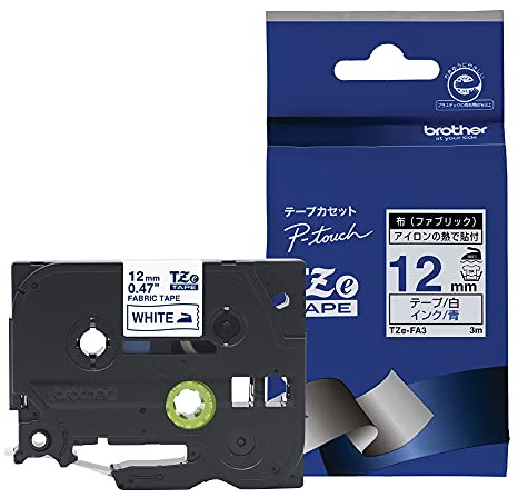 Brother TZe-FA3 Blue on white - Label-making tapes (blau on white, TZe, Brother)