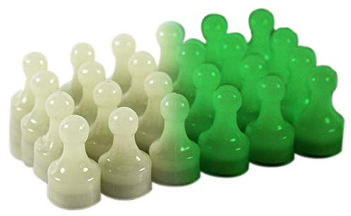 Luminous Skittle Magnet for Fridge, Office, Whiteboard, Noticeboard, Filing Cabinet - 12mm dia x 20mm high - Pack of 48