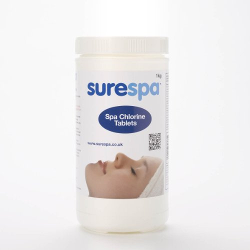 surespa Multi-Function, Slow-Release 20g Chlorine Tablets for Hot Tubs & Spas - 1kg 50x20g Tablets