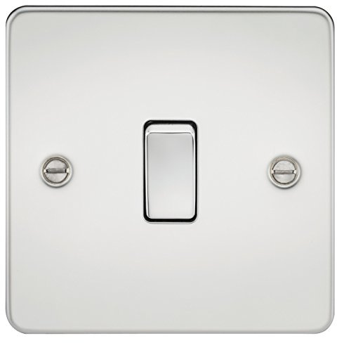 Knightsbridge FP8341PC FPAV8341PC Flat Plate 20A 1G Dp Switch-Polished Chrome