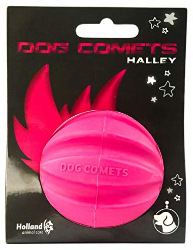 Dog Comets Ball Swift Halley Hundespielzeug - Langlebiges Hundespielzeug - Naturkautschuk - Rosa - Ø6 cm