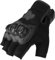 XTRAFAST Taktische Security Handschuhe Polizei Fingerlose aus Leder mit Schutzpolster Farbe: Schwarz