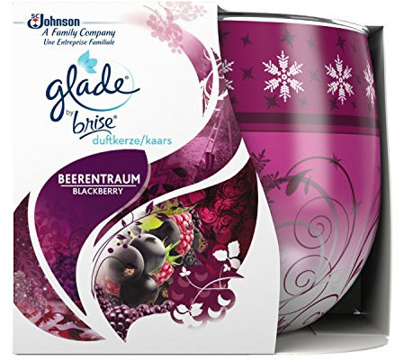Glade Duftkerze im Glas, Bis zu 30 Stunden Brenndauer, Fruchtiger Beerentraum-Duft, 3er Pack (3 x 1 Stück)