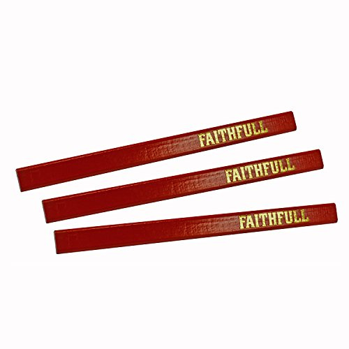 Faithfull Carpenters Pencils 3 Pack - Medium (Red)