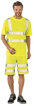 Planam 2096052 Warnschutz T-Shirt, Uni Gelb, Größe L