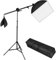 tectake® Profi Fotostudio Set 1x Studioleuchte Kamera Stativ inkl. LED Beleuchtung, Softbox, Tasche, für natürliches Licht, Zubehör für Streaming, Foto, Selfie, Video, Webcam, Indoor und Outdoor