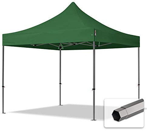 TOOLPORT Faltzelt Partyzelt 3x3m - ohne Seitenteile Premium Dach Faltpavillon Pavillon dunkelgrün