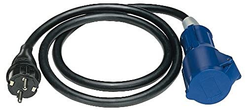 Brennenstuhl Adapterkabel/CEE-Adapterleitung mit Schutzkontakt-Stecker und CEE-Kupplung (1,5m Kabel, 230V/16A, für den ständigen Einsatz im Außenbereich IP44, Made in Germany)