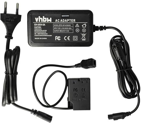 vhbw Alimentation Compatible avec Nikon Coolpix P7700, P7100, P7000, P7800 Appareil Photo numérique - Coupleur DC (Replacement pour Nikon EP-5A) - 2m