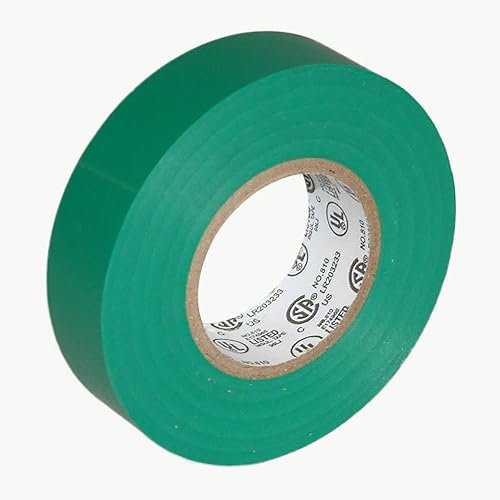 JVCC E-Tape Cinta aislante de color: 3/4 in. x 66 ft. (Verde)