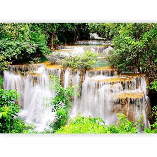 murando Fotomurales Paisaje 400x280 cm XXL Papel pintado tejido no tejido Decoración de Pared decorativos Murales moderna de Diseno Fotográfico Cascada Naturaleza 10110903-46