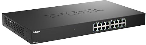 D-Link DMS-1016 - Switch Ethernet non gestito multi-gigabit a 16 porte 2,5 G, senza ventola, alloggiamento in metallo, Plug & Play, a risparmio energetico, ideale per reti SOHO, Wi-Fi 6/Wi-Fi 7 e IPTV
