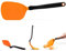 Dreamfarm DFCU3741 Chopula –Super Flexible Chopping Sit Up Spatel – sicher für Antihaftbeschichtung, Silikon, Orange/Abendrot im Zickzackmuster (Sunset Chevron)