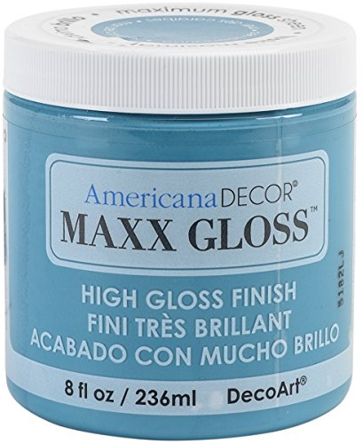 DecoArt Americana Décor Maxx Gloss Bottle Paint, Acrylic, Caribbean Sea, 7 x 7 x 8 cm
