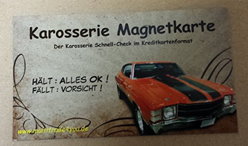 Grip Magnetkarte, Karosserie Karte, Magnet, Unfall, Spachtel, Lack, Prüfer,Check, hält er oder fällt er?