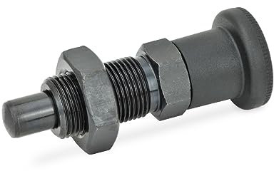 Ganter Normelemente | Rastbolzen - GN 817-6-9-BK | Ohne Rastsperre | Stahl brüniert | Raststift gehärtet| 1 Stück