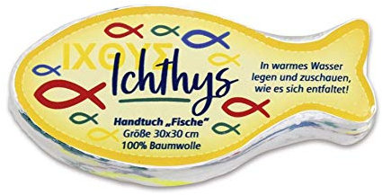 °° Gepresstes Handtuch (Fisch)