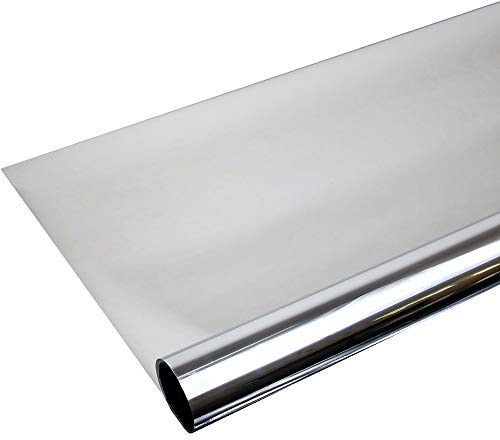 TipTopCarbon 6,57€/m² Fenster Spiegelfolie 2.000 x 152cm Silber Tönungsfolie Sonnenschutz Fensterfolie Spion Folie Hitzeschutzfolie