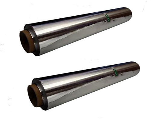 2 x Kitchen Quality Aluminium Foil Catering 12 Roll (300mm x 75m) Strong Packing Cutter Box