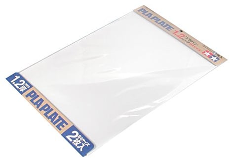 TAMIYA 70125 Plastic Panel 1.2 mm Pack of 2 257 x 364 mm White