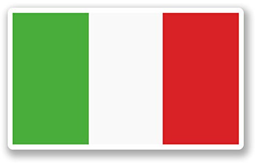 2 x 10 cm Italie Italien Drapeau Sticker en vinyle pour ordinateur portable iPad Voiture Voyage bagages # 5268-10cm Wide x 6cm Tall