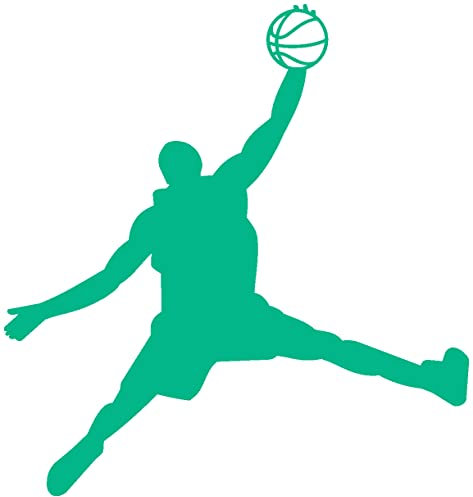 Samunshi® Wandtattoo Basketball Spieler Motiv 767 Wanddekor 85 x 90cm türkis