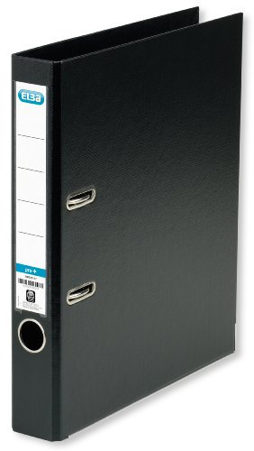 Elba Premium Akten-Ordner A4, smart Pro plus, 5 cm schmal, Kunststoff Ordner, schwarz, 10 Stück