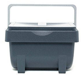 Hailo Kitty 3204101 Universaldepot 4 Liter mit Henkel | robuster Kunststoffbehälter dunkelgrau | vielseitiger Abfalleimer oder Aufbewahrungseimer für Küche Bad Haushalt