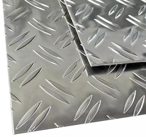 Aluminium Riffelblech Tränenblech DUETT | 1500x1000 2,5/4 mm | Alu Blechplatte geriffelt, rutschfest | Antirutschplatte für Rampe, Werkstatt, Treppe, Garage | Metall Strukturblech Zuschnitt