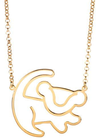 Disney Couture Kingdom Classic König der Löwen vergoldet Simba Outline Halskette