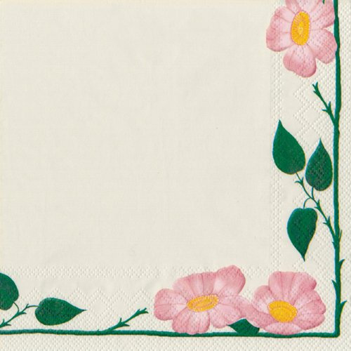 20 Servietten Villeroy & Boch Wildrose 33x33cm 25x25cm (Cocktail 25 x 25 cm)