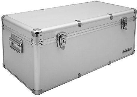 Aluminium-Rahmenkoffer Transport-Box, Koffer in Silber mit 54 Liter Volumen