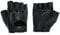 Fingerlose Handschuhe aus weichem Leder Motorrad Rindsleder Goth Punk Schwarz L