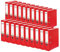 Original Falken 20er Pack PP-Color Kunststoff-Ordner. Made in Germany. 8 cm breit DIN A4 rot Ringordner Vegan Aktenordner Briefordner Büroordner Plastikordner Schlitzordner
