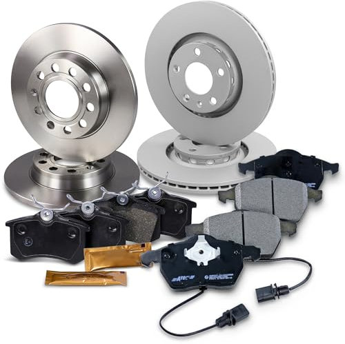BESTPRICE Bremsenset inkl. Bremsscheiben vorne Ø 312 mm + hinten Ø 255 mm + Bremsbeläge vorne und hinten, Kompatibel mit AUDI A4 B6 (8E2), A4 B6 Avant (8E5), A4 B7 (8EC), A4 B7 Avant (8ED)