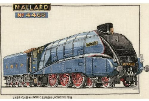 Heritage Crafts Cross Stitch Kit - Mallard Train - 14 Count Aida