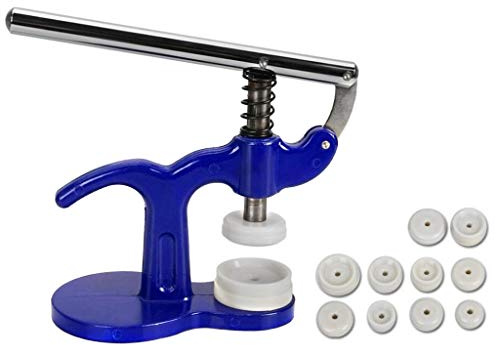 Professional 13 Piece Watch Press Set Back Case Closer Crystal Glass Fitting Watch Repair Tool, Come with 12 Addition dies