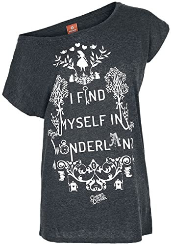 Alice im Wunderland I Find Myself In Wonderland Frauen T-Shirt grau meliert M