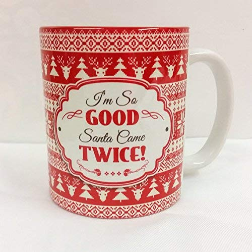 the T bird Mature sweary Mug, I'm so Good, Santa Came Twice Nordic Inspired Ceramic Mug ~ Christmas Mug ~ Santa Claus ~ Innuendo Mug 10 oz