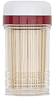 Good Cook 25898 Touch Shake-A-Pick Toothpick Dispenser GoodCook Zahnstocherspender, Kiefer, weiß/schwarz