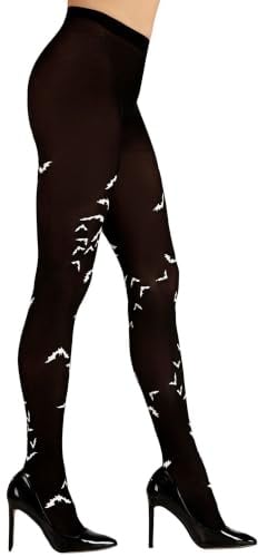 W WIDMANN MILANO Party Fashion - Strumpfhose Fledermaus, 40 DEN, Hexe, Vampir, Kostüm