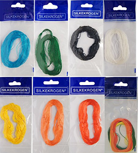 Silkekrogen Hornhecht Seidenfäden Blinker Haken Angelhaken Hornhechtangeln, Farbe:Gelb