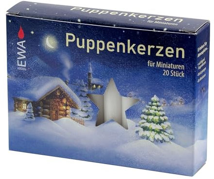 Weihnachtspyramide Hochwertige Puppenkerzen weiss - 1,0 cm Durchmesser - Original Erzgebirge - Müller Kleinkunst